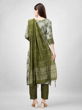 Women Kurta Pant Dupatta Set-1135MEHENDI